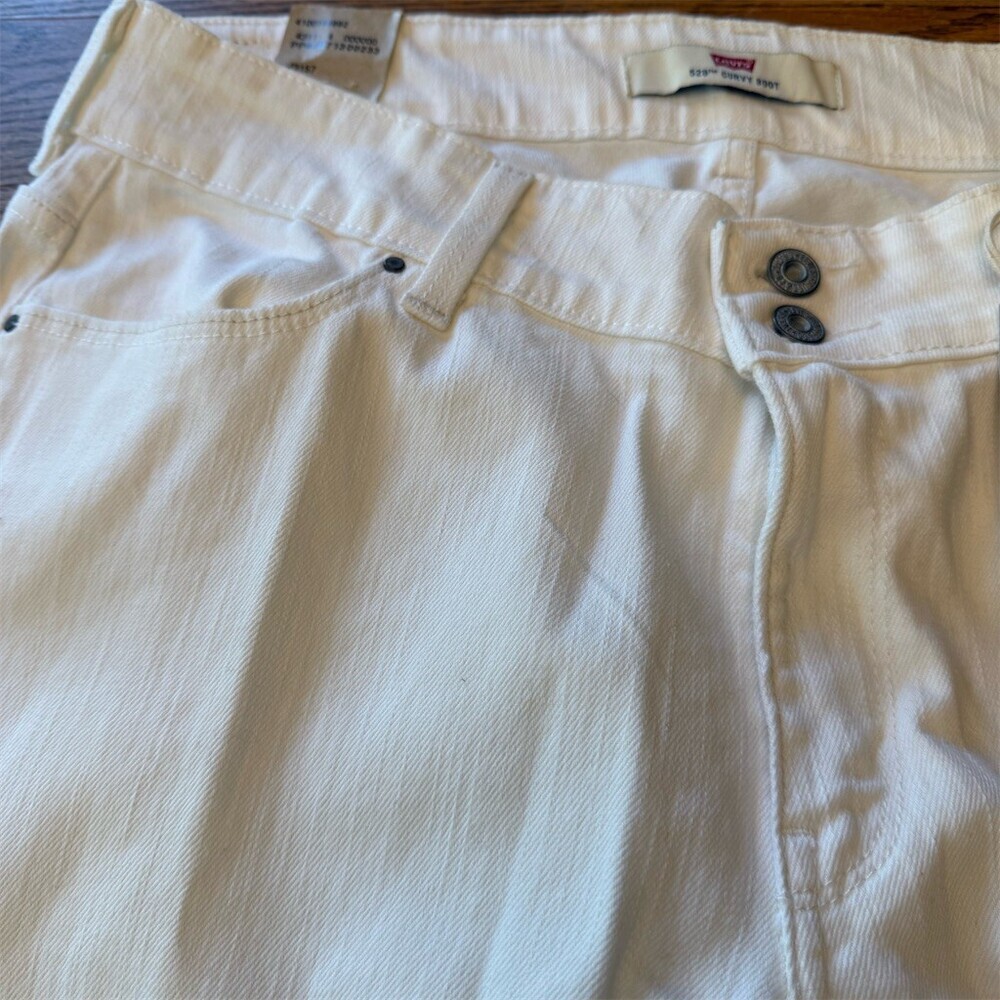 Levi's 529 Figure Enhancers Jeans Womens Size 16 Curvy Bootcut White - Picture 5 of 5